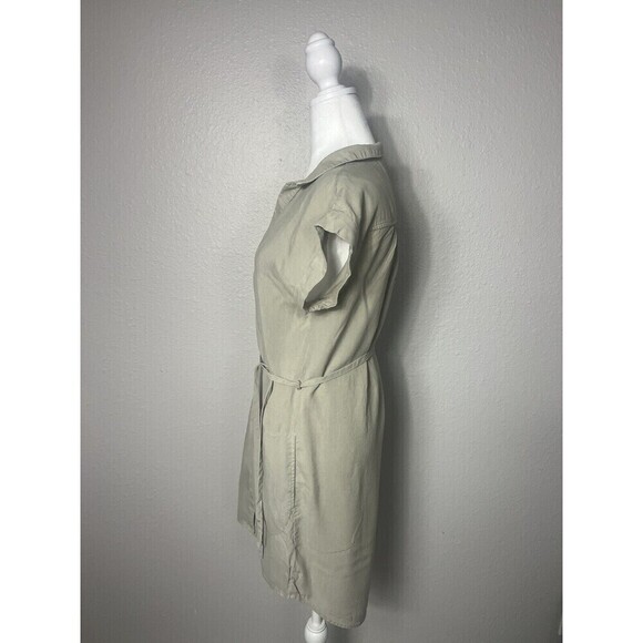 Anthropologie Cloth & Stone Tunic in Beige Tie Waist Shirt Dress Size XS A2 - Picture 2 of 7
